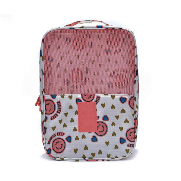 Lovely Floral Print Dual Shoe Bag