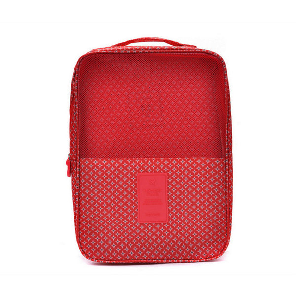 Lovely Floral Print Dual Shoe Bag